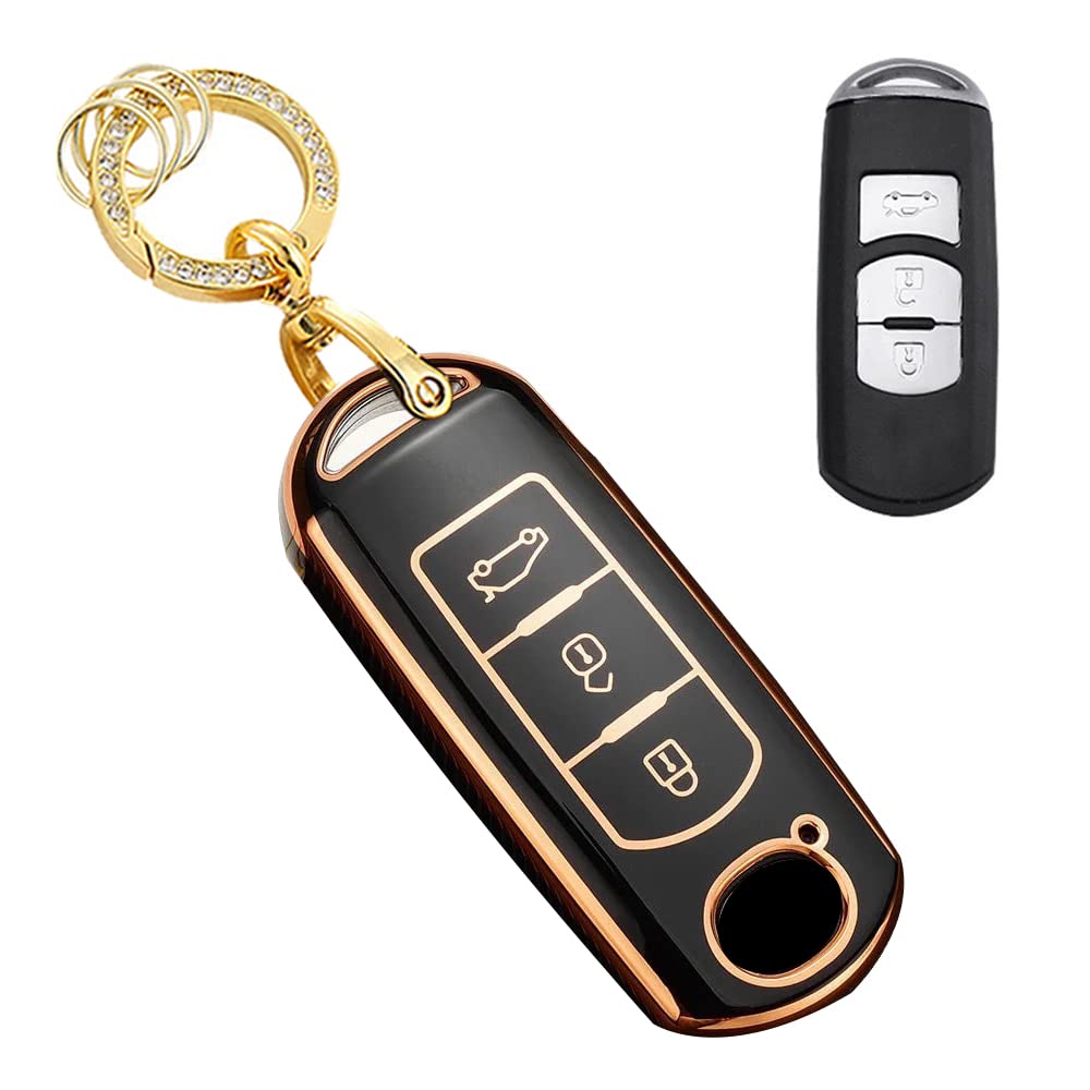 [LETINGFAR] Compatible/Replacement Key Case for Mazda Smart Key Case Key MADA-TPU-JB-3J-T-JK-10 чёрный