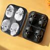 New Halloween Skeleton Ice Grid Mold 3D Stereoscopic Silicone Black 4-Link Grid for Halloween Party Cake Jelly Ice Making Tool