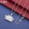 925 Sterling Silver Fashion Jewelry 18-inch Crown AAA Zircon Pendant Necklace