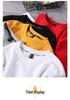 Trendy Versatile Cotton Long-Sleeve Hoodie - Basic White/Black for Autumn/Winter