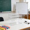 Double Layer Acrylic Whiteboard Marker Stand for 10 Pens And Eraser Classroom Conference Room Supplies