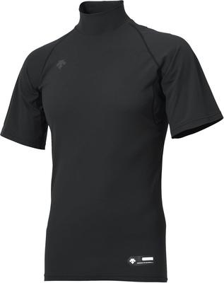 Descente Baseball Junior High Short Sleeve Black Undershirt, Neck, Undershirt, JSTD-720B, Boys,