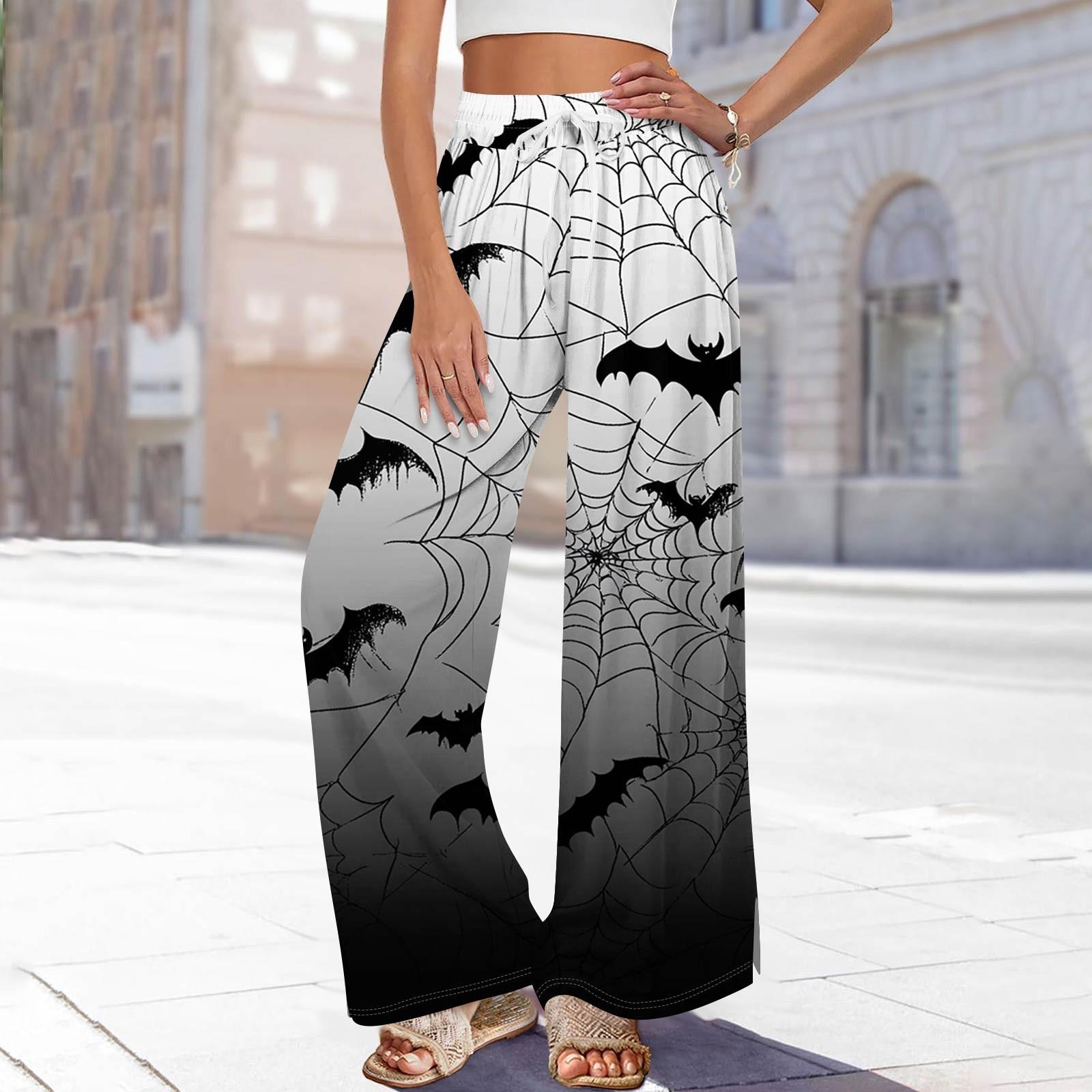 

Женские брюки с принтом и широкими штанинами, с карманами, с высокой талией, на кулиске, свободные, повседневные XL