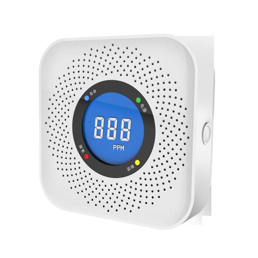 Zasilany bateryjnie wewnętrzny detektor tlenku węgla i gazu