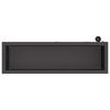 Garden Planter with LED Black 30 * 100 * 30 Cm Steel