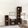 VidaXL Bathroom Furniture Set 4 Pcs Smoked Oak Wood 3154403