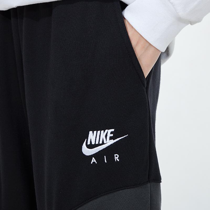 Nike As W Nsw Air Flc Mr Jggr Vyšívané Logo Color Block Pletené Sportovní Joggers Dámské Joggers Černé DD5420-010