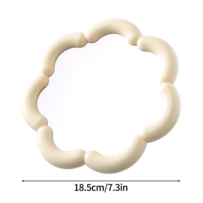 

Decorative Makeup Mirror Peach Flower Shape Mirrors Aesthetic Mirror for Women Wall Hanging Mirror Desk Decoration Home Decor