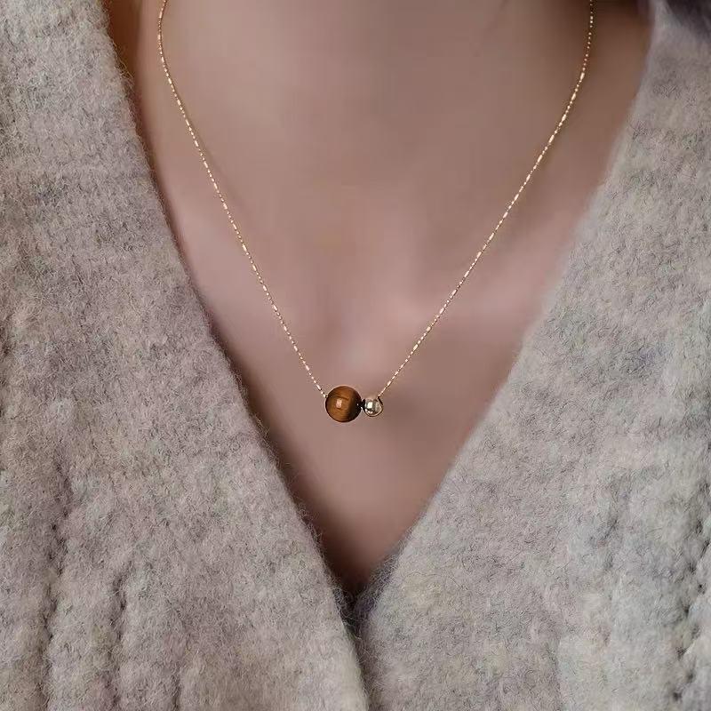 Elegant Gold Beaded Necklace for Women - 2024 Clavicle Chain, Luxury Neck Accessory