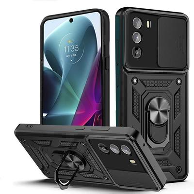 Custodia Armatura Antiurto con Anello Supporto per Obiettivo Fotocamera a Scorrimento Per Motorola Moto G200 G100 G60 G60S G50 G30 G20 G52 Edge 20 Lite 30 Pro G9 Plus E7 Power