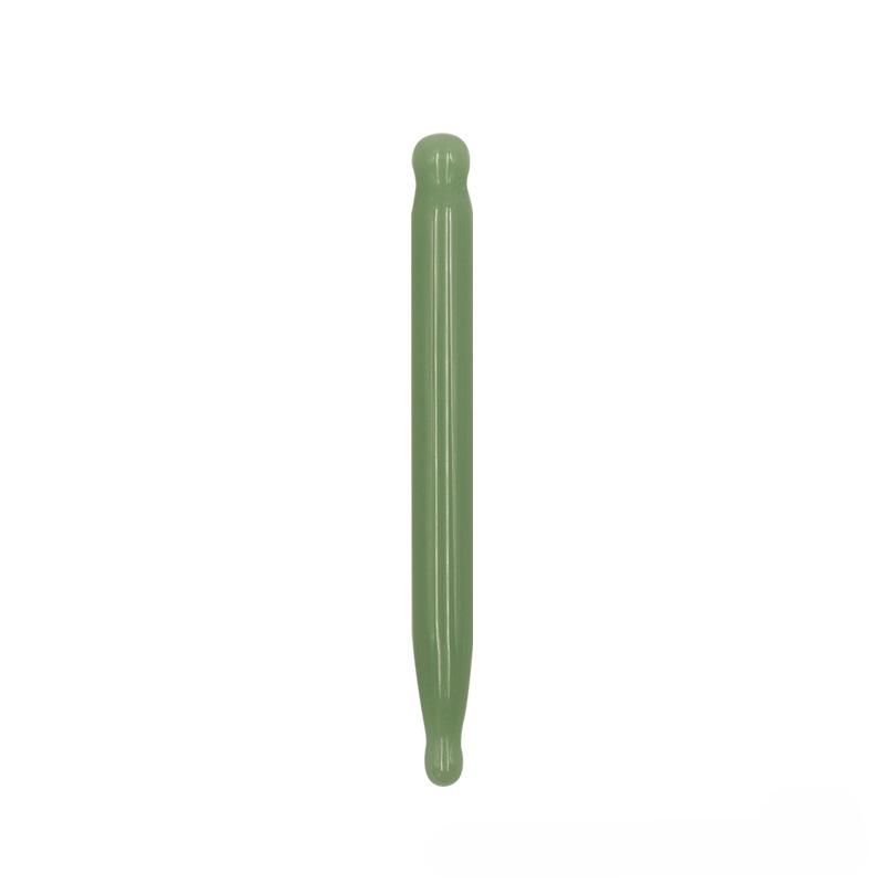 Handmade Natural Jade Face Acupuncture Point Guasha Massage Stick SPA Therapy Rose Quartz Jade Stone Gua Sha Scraping Massager светло-зеленый