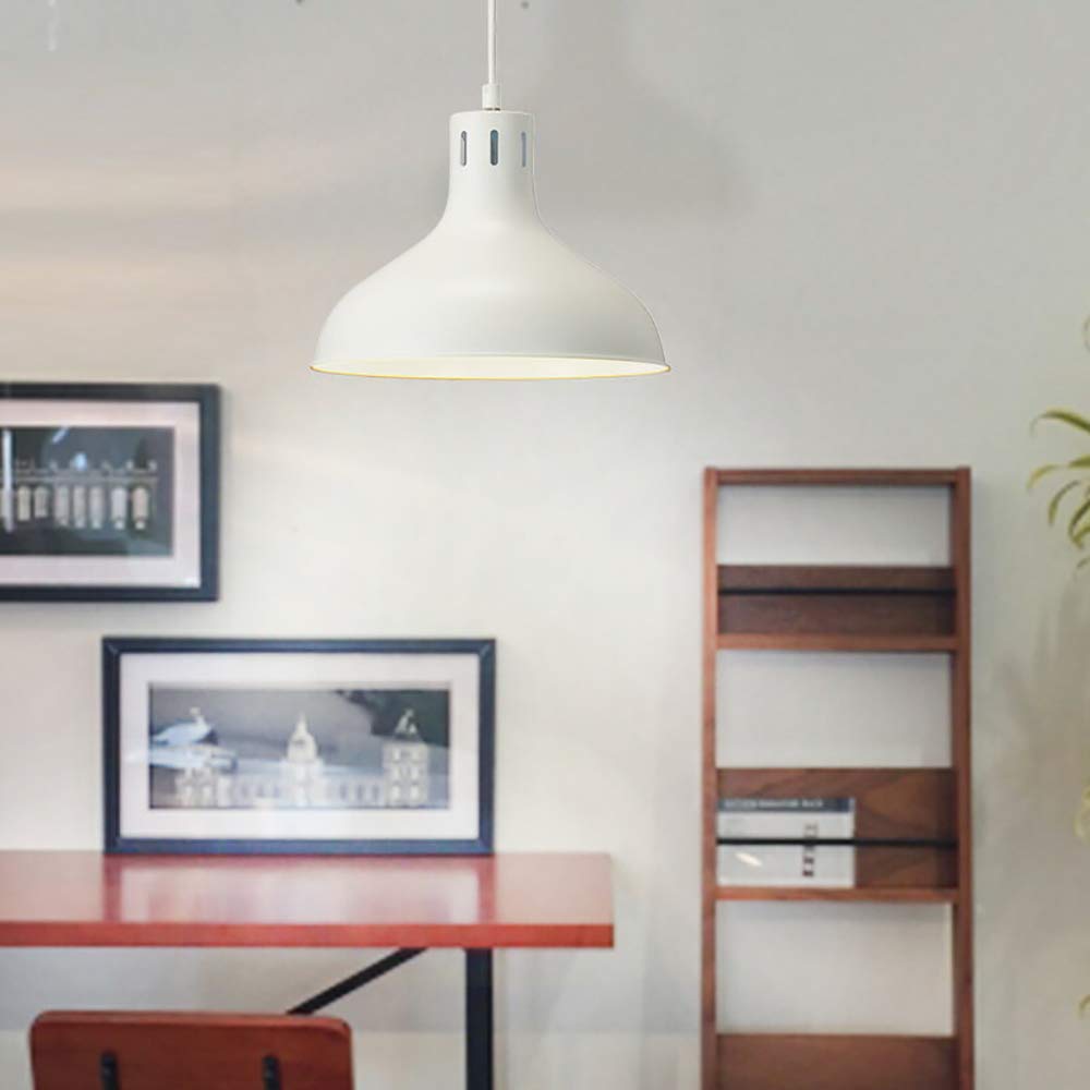 Pendant Light, E26, White, Bulb Sold Separately, LT-YN126AW-W, 06-1465