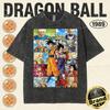 2026 Summer Dragon Ball Z Goku & Vegeta T-Shirt, 100% Cotton Heavyweight Washed, Oversized Gym Streetwear for Men Women Kids