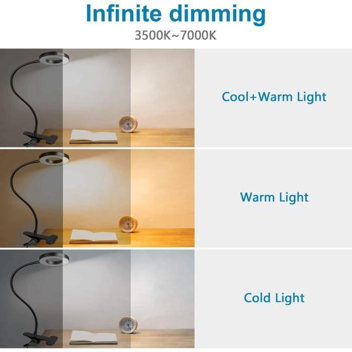 Lampka Biurkowa - TUSERXLN - Elastyczna 360° - 48 LED - 3 Tryby Oświetlenia - Czarna