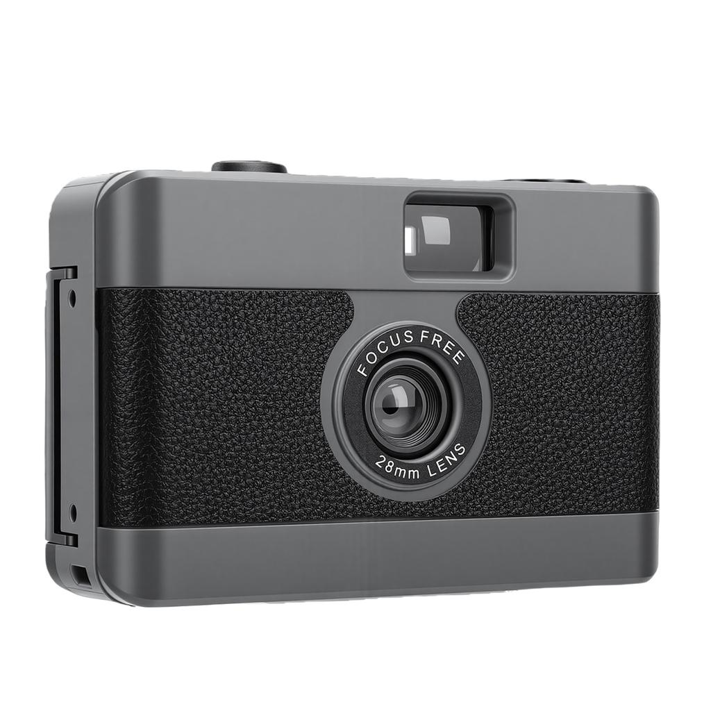 35mm Film Camera Vintage Style Reusable Camera Built In Flash for Travel Photography Black