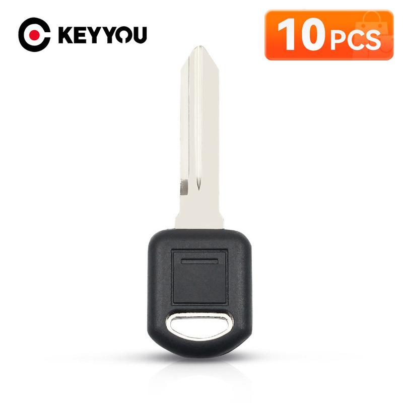 KEYYOU 10PCS Uncut Blade Transponder Key Shell for Buick PK3 GL8 FirstLand Excelle Transponder Key Shell No Chip Case
