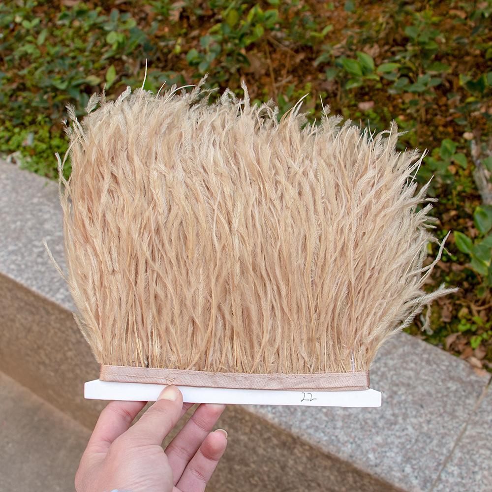 8-10 cm Högkvalitativ Strutsfjäder Trim Frans Naturliga Plymer Band För Hantverk Kläder Sybehör Bröllopsdekoration