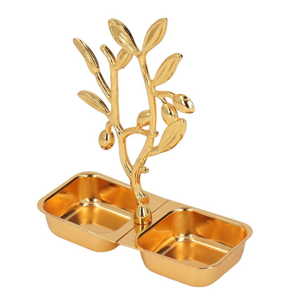 Nordic Gold Serving Tray Stainless Steel Candies Plate Jewelry Storage Rack For Parties