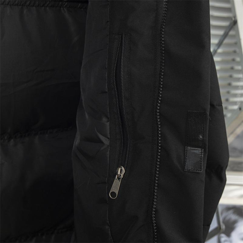 Bei Jia Unisex Winter Hooded Embroidered Padded Jacket - Youth & Adult Thick Cotton Coat Trendy Outerwear