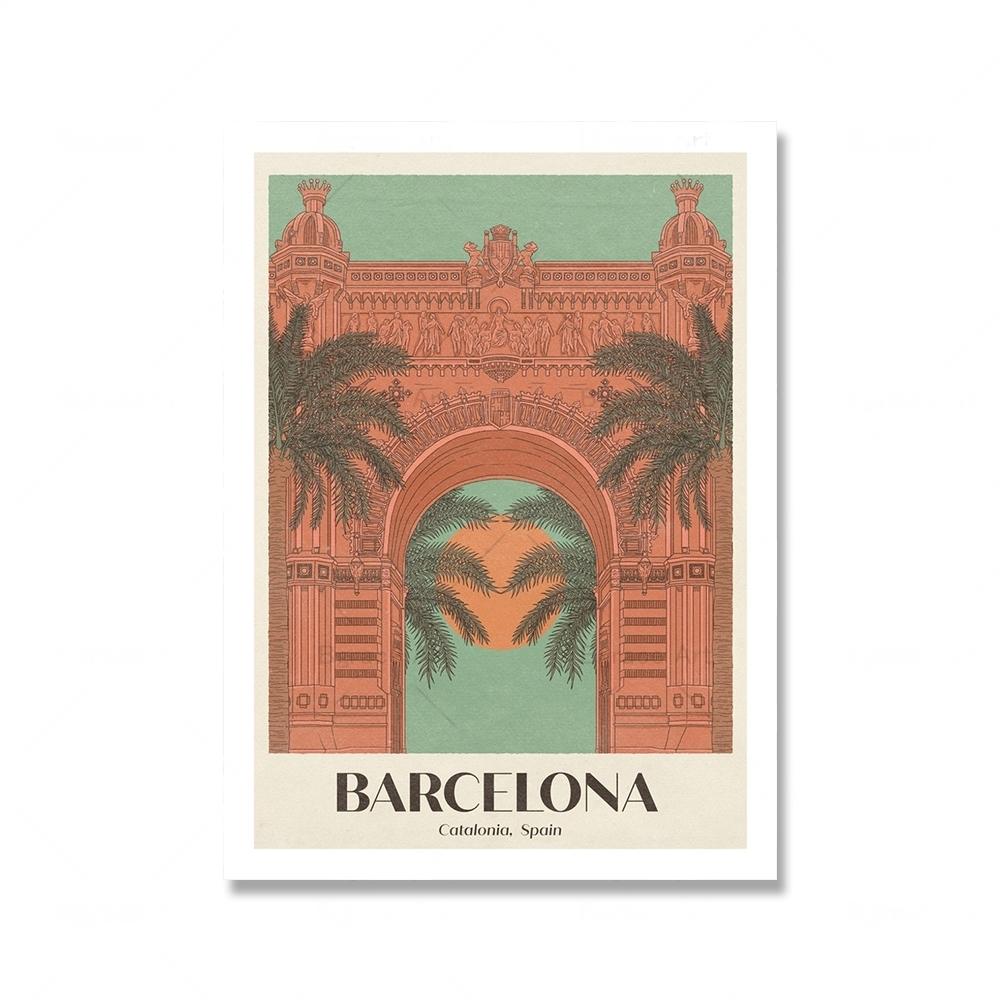 

Постер с пейзажем скандинавского города, художественная печать на холсте, картина Марракеш, Париж, Барселона, озеро Комо, настенная картина для домашнего декора 21x30cm No Framed