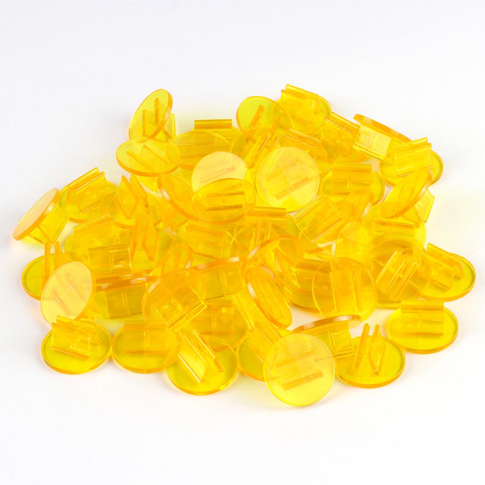 50 шт. Пластиковые игровые подставки, подставки для карт, пластиковые держатели для карт, игровые маркеры, подставки для игровых карт для настольных игр 50pcs жёлтый