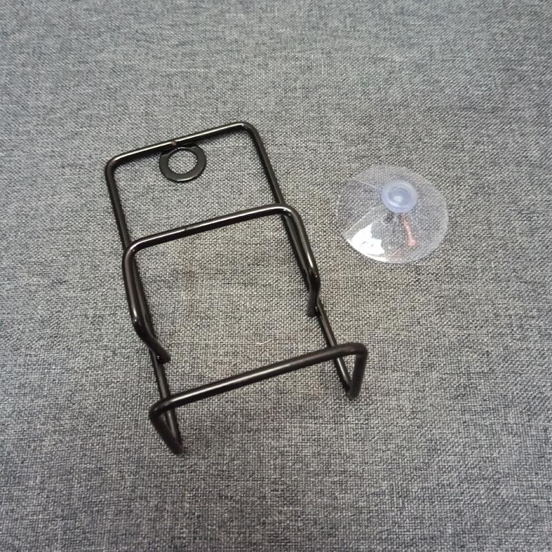 1pcs Multifunctional Double-Layer Iron Sink Sponge Drain Rack, Miscellaneous Storage Rack, Simple Suction Cup Storage Drying Rack.