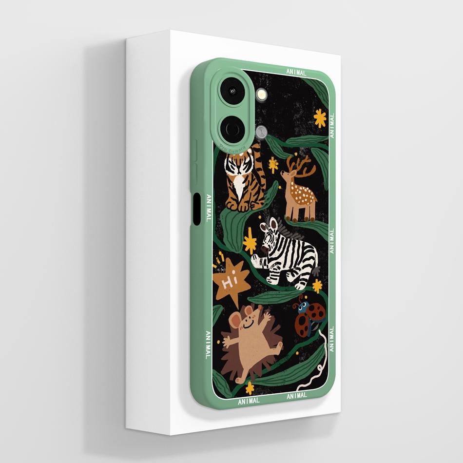 For Tecno Spark Go 3 / Pop 20 Case Creative Design Lightweight Phone Funda For Tecno SparkGo3 / POP20 Soft Liquid Silicone Shell