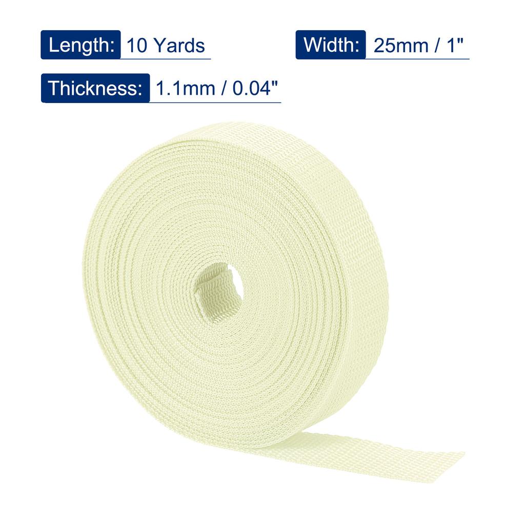 10 yardů 25mm polypropylenová popruhovina Páska Pás Páska Páska pro venkovní stanové příslušenství Šití Taška Zavazadla