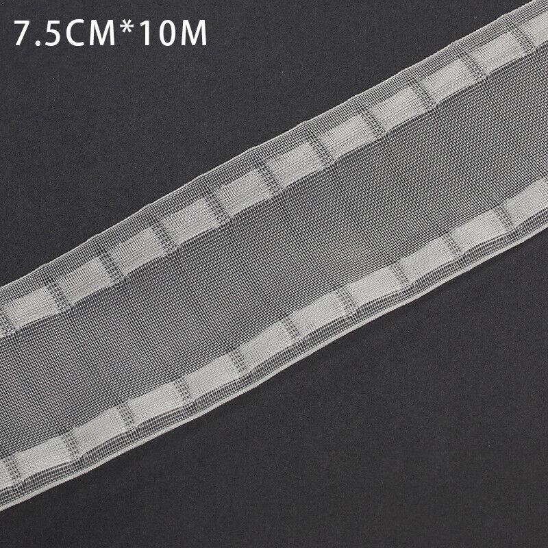 10M/20M White Pleat Curtain Pinch Heading Tape Transparent Rod Belt Crafts Nylon Multi-function Curtains Accessories