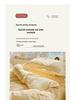 G5Z25 Cloud-Feel 4-Piece Double-Layer Gauze Lace Bedding Set - Washed Cotton Duvet Cover and Bed Sheet, Ins Style.