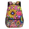 Cartoon Cartoon Kpop Youthful School Bags Unisex Sunflower Travel Bags 3D Print Oxford Waterproof Notebook Shoulder Backpacks