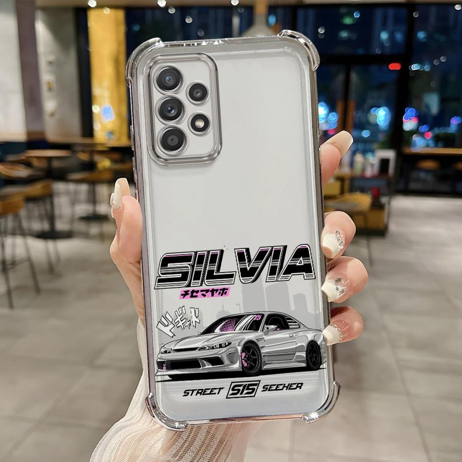 Soft Cover Case for Samsung Galaxy A21s A13 A33 A26 A35 A36 A24 A52 A17 A15 A16 A25 Japanese JDM Drift Car