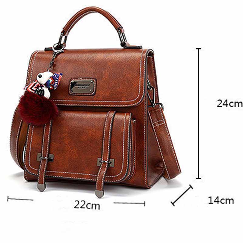 Kožená dámská taška Víceúčelový batoh Cambridge Bag Špičková taška Fashion Trend Messenger Bag