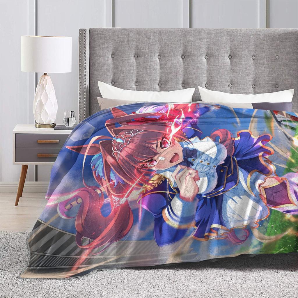 Uma Musume Pretty Derby Blanket Fleece Spring/Autumn Multifunction Ultra Soft Throw Blankets for Bed Travel Bedspread