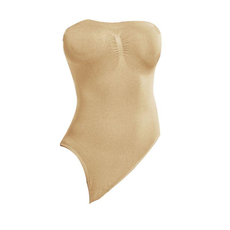 

Мода Чистое Желание Сексуальный Сексуальный Треугольный Топ-Труба Цельный Корсет Женский Без Бретелек Облегающий Внутренний Нижний Топ Skin color jumpsuit S