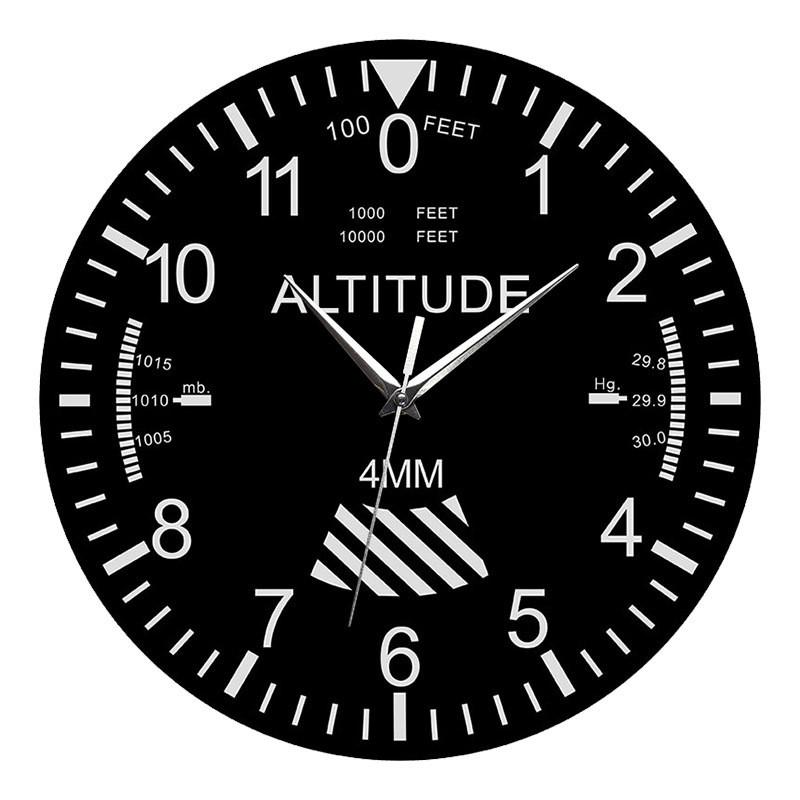 Clock Altimeter Wall Tracking Air Plane Altitude Modern Instrument Home Decor