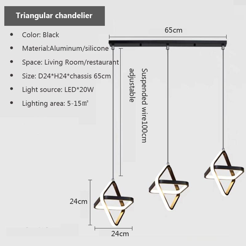 Nowoczesna lampa wisząca LED Czarny żyrandol Lampa wisząca do jadalni Hotel Sypialnia Lampka nocna Dekoracja domu Lampa wisząca