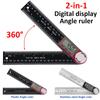 2-in-1 Digital Angle Ruler Inclinometer Protractor Goniometer 360° Plastic/Stainless Steel Gauge Angle finder Measurement Tool