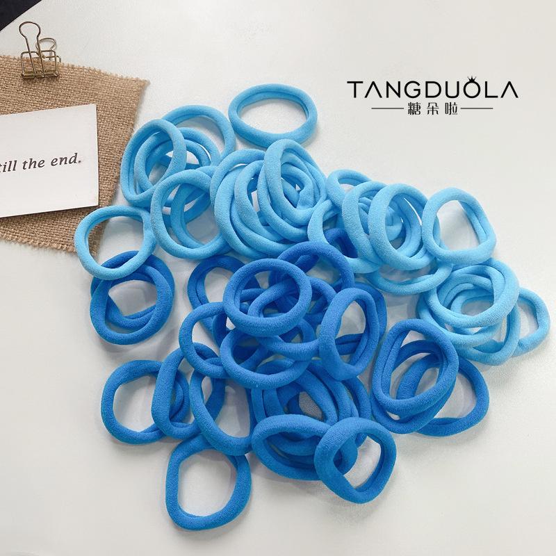 50PCS Nouveaux Femmes Filles 4CM Coloré Nylon Élastiques à Cheveux Porte-Queue de Cheval Élastiques Chouchou Bandeau Accessoires Cheveux