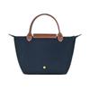 Longchamp Short Handle Zipper Snap Closure Tote Bag Women handbags Navy-Blue 1621089P68