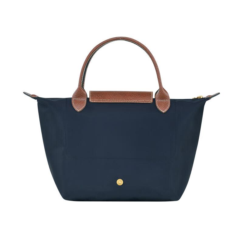 Longchamp Short Handle Zipper Snap Closure Tote Bag Women handbags Navy-Blue 1621089P68