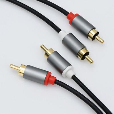 Stíněný dvojitý kabel Lotus Head Audio Aux Kabel 2RCA do 2RCA zesilovače Televize/reproduktor