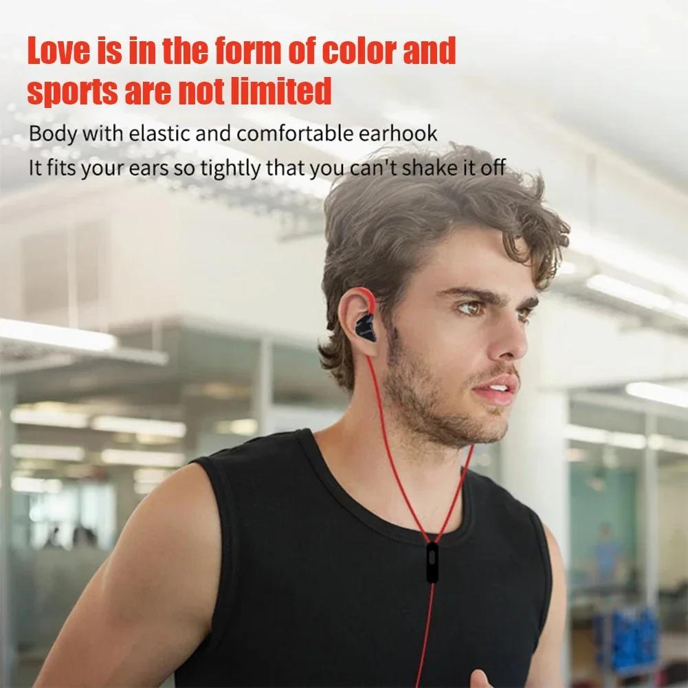 S760 Wired In-ear Waterproof Earphones Ear Hook Earbuds Stereo Super Bass Headphones Sport Headset with Microphone