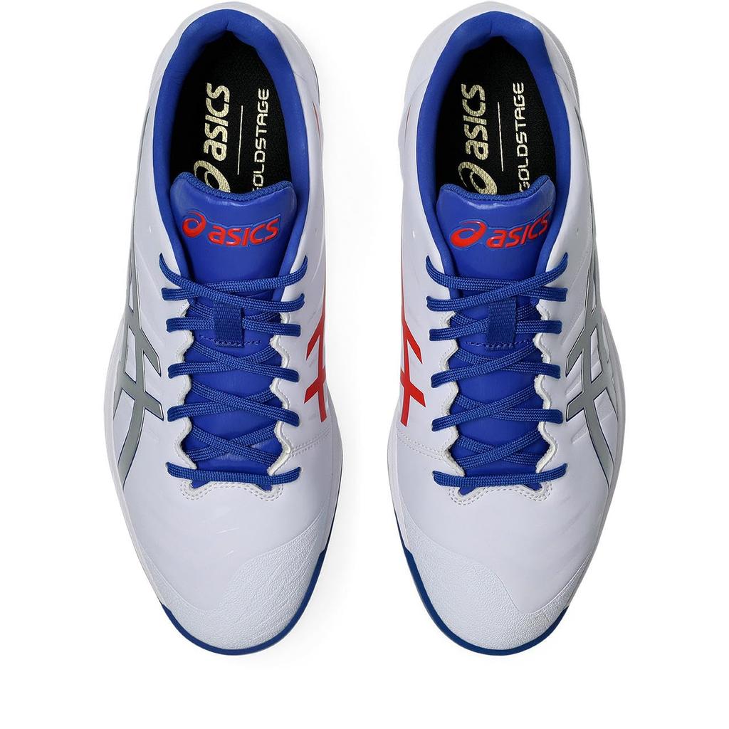 Asics GOLDSTAGE FANG Baseball Shoes 1121A067 Size 106 Cm Men's (White/Pure Silver) 26.5 2.5E