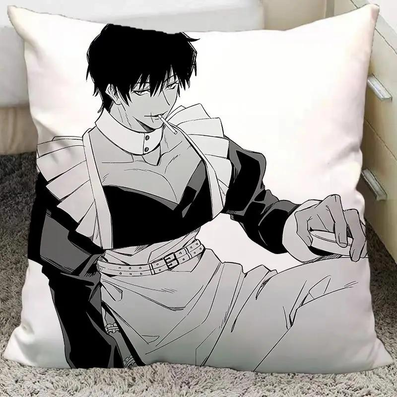 Anime Jujutsu Kaisen Toji Fushiguro Pillow And Pillowcase Double Sided Pattern Throw Pillows 40X40Cm