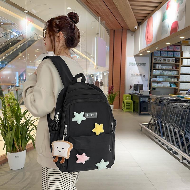 Campus Backpack Women's Backpack Junior High School Student Schoolbag