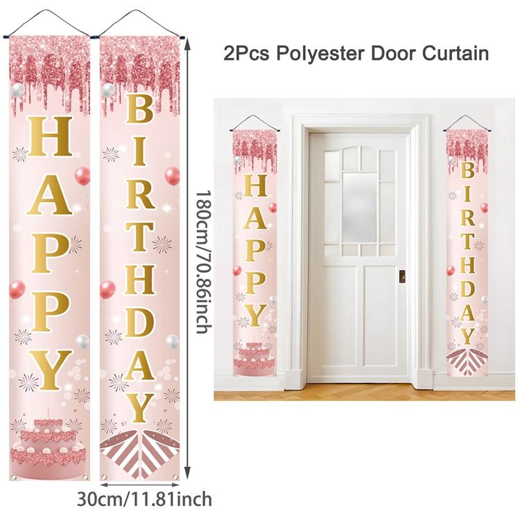 

Черно-золотая занавеска для двери, подвесной баннер, с днем рождения, декор для вечеринки по случаю 30-летия, 40-летия, 50-летия, принадлежности для вечеринки по случаю юбилея