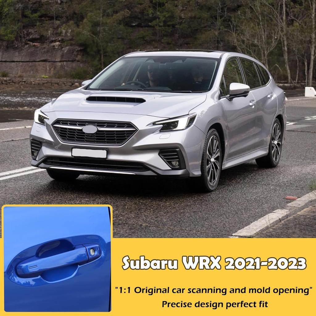 Car Exterior Door Handle Cover Trim Compatible with Subaru WRX 2021-2023, Sedan Side Smart Door Handle Cover Trim, ABS Plastic Carbon Fiber Pattern