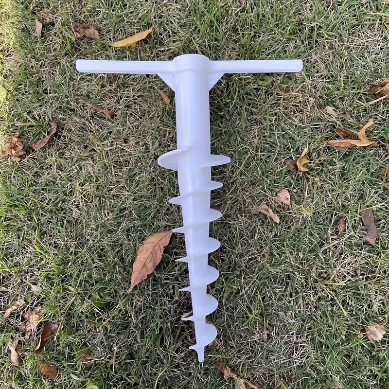 Umbrella Ground Stake - Spiral Tent Anchor for Beach & Patio Umbrellas, Secure Sand/Soil Insertion, Easy-Grip Handle for Outdoor Use, Patio Essentials