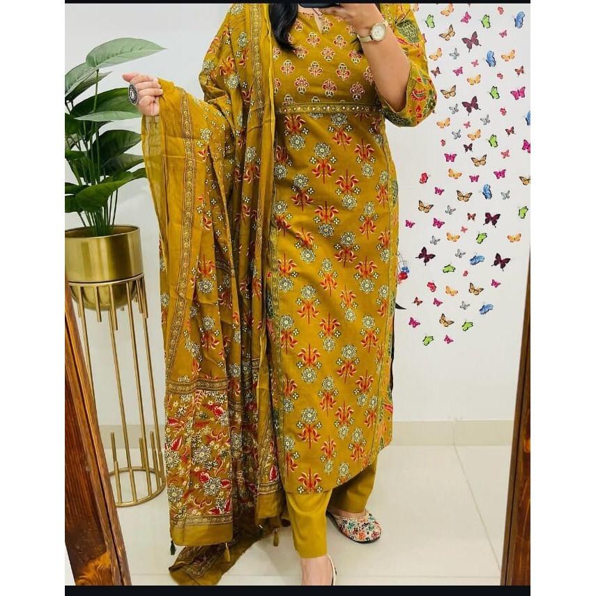 Designer Salwar Kameez Kurti Pant Dupatta Set Women Top Tunic Party Wear Indian SC-2183